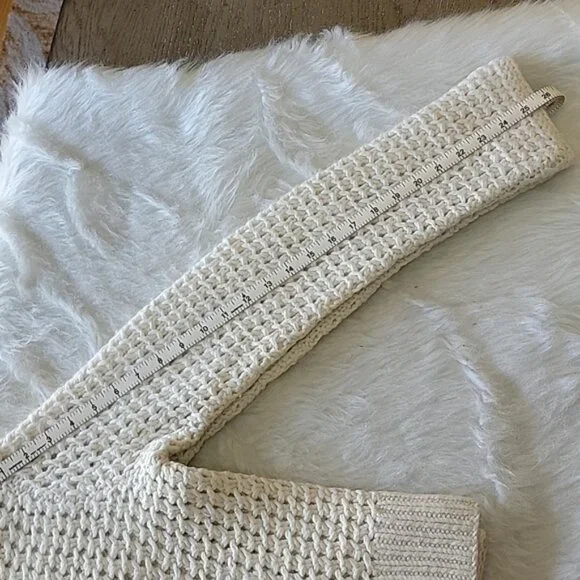 BANANA REPUBLIC Wool Angora Blend Open Knit Cropped Boat Neck Nautical Sweater M - Picture 7 of 7